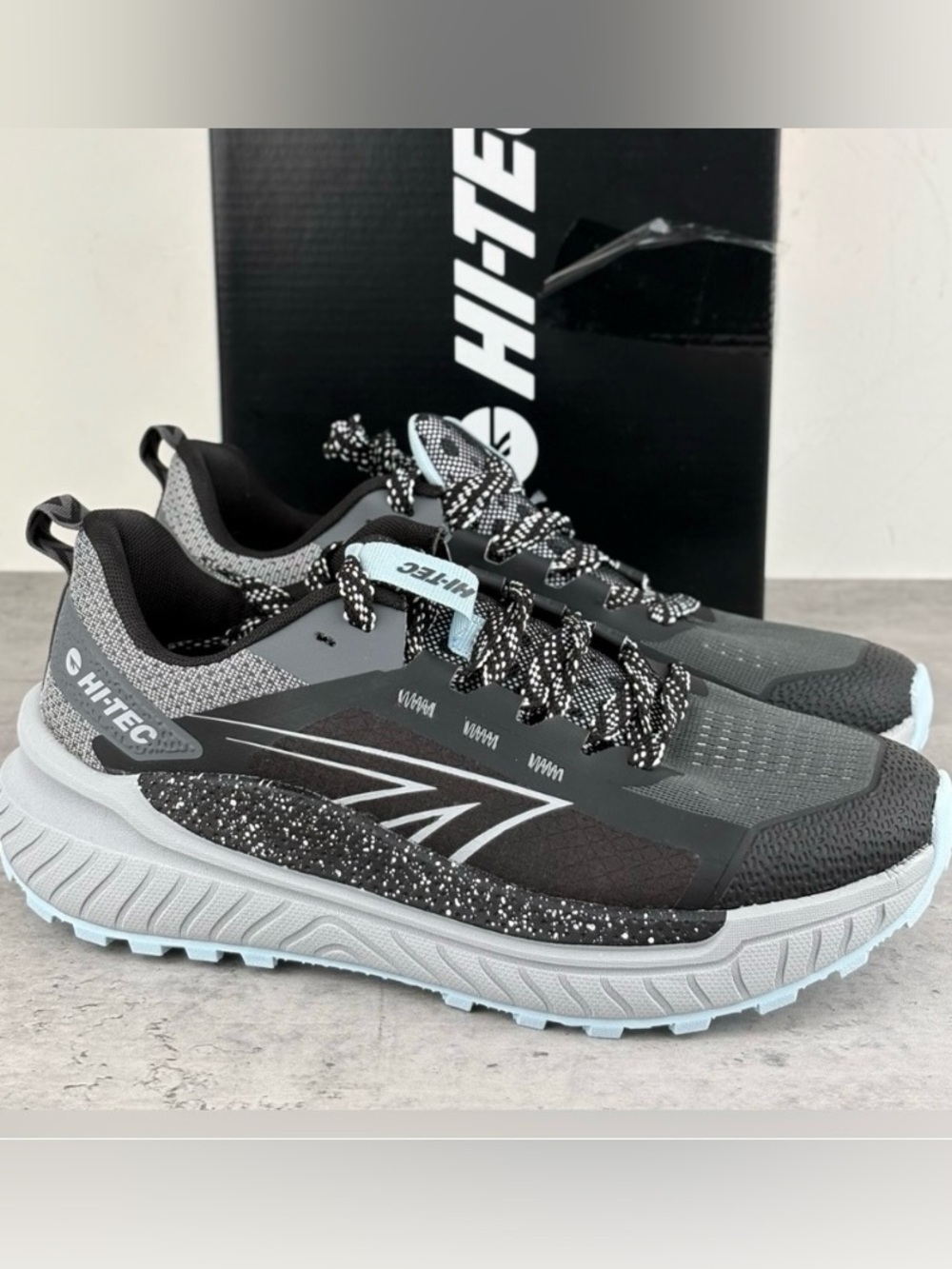 Hi-Tec Women’s Black & Gray Trail Running Shoe NEW IN BOX Sz.8